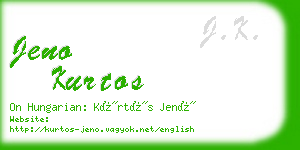 jeno kurtos business card